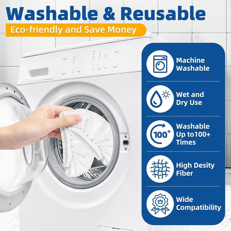 LOVECO 8 Pack Universal Microfiber Cloths for Handheld Steam Cleaner - Compatible with Bissell Steam Shot, PurSteam, Wagner Spraytech etc - Reusable Washable Steam Cleaner Accessories - Image 5